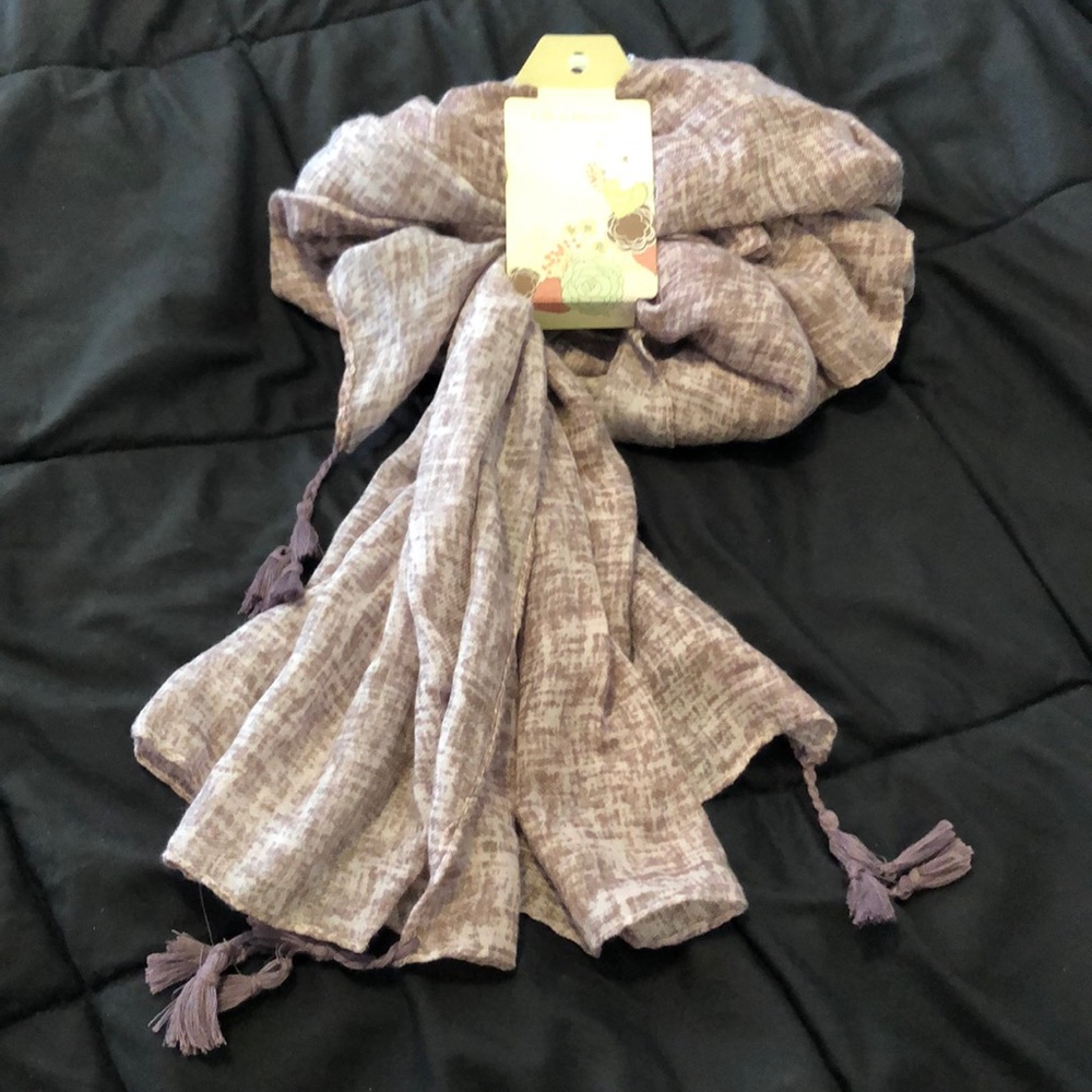 Long wrap scarf, lavender heather💜